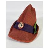 Vintage Disney Parks Red Felt Pinocchio Hat