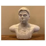 White Glaze Plaster Female Bust - Signed