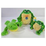 1984-88 Dakin Plush & Croaker Stuffed Frogs