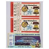 1979-81 Peach & Bluebonnet Bowl Ticket Stubs