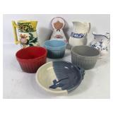 Ceramic & Pottery Pitchers, Bowls & Spoon Holder