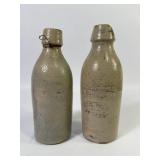 Antique Menk & Pohl Stoneware Salt Glaze Bottles