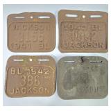 1940s Jackson Bicycle License Plates (4)
