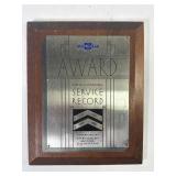 1931 Chevrolet Outstanding Service Record Award