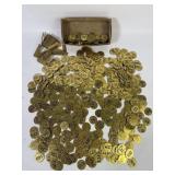 Antique Brass Numbered Cloakroom Tags +