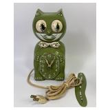1960ï¿½s Animated Avocado Green Kit Kat Klock