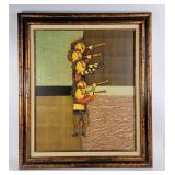 Musical Children Oil Painting By J. Roybal Signed