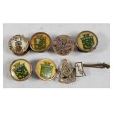 WMA, IOOF+ Fraternal Pins (8)