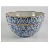 Blue Stoneware Pottery Mixing Bowl