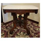 Marble Top Eastlake Style Parlor Table