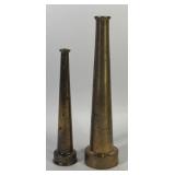 Vintage Solid Brass Fire Hose Nozzles (2)