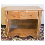 Stanley Floral Pattern One Drawer Nightstand