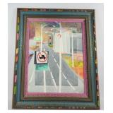 'Beach Street' Mixed Media By Larsen Signed