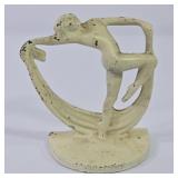 Cast Iron Scarf Dancer Figurine