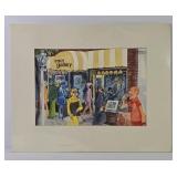 'Cain Gallery' Watercolor Painting Signed