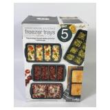 5 Pk. Silicone Food Storage Trays NEW