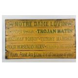 Notre Dame Lovin' Wood Sign