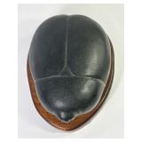 Carved Stone Egyptian Scarab Beetle Signed McGuire