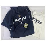 Adidas Notre Dame Football Hoody & Shirt (3XL)