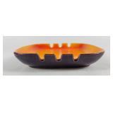 Italian Ceramic Orange & Purple Ashtray