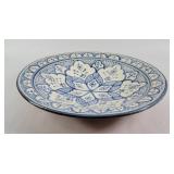 Moroccan Style Large Painted Pottery Bowl Plate