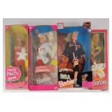 Party, NBA, Tropical+ Barbies (4) NIB