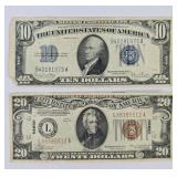 1934 $20 Hawaii WWII Fed. Reserve Note+