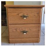 2-Drawer Oak Nightstand