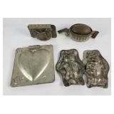 Chicken, Valentine+ Metal Chocolate Molds (4)