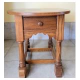 Antique Oak Oval End Table