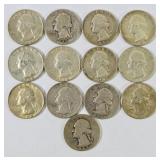1943-1964 Washington Silver Quarters (13)