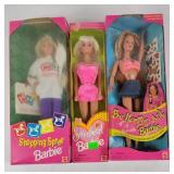 Shopping, Sweetheart, Butterfly Barbies (3) NIB
