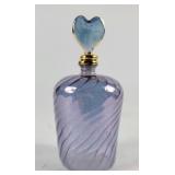 Purple Art Glass Iridescent Perfume Bottle