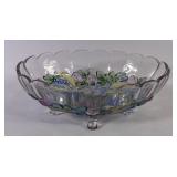 Indiana Glass Hand Painted Fruit Bowl