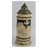 Vintage German Lidded Beer Stein