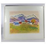 'Truchas Peak' Watercolor By Inger Jirby Signed