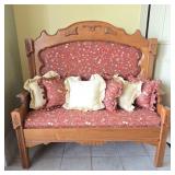Victorian-Era Oak Fainting Sofa