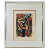 'Personnage et Oiseau' Print Signed Joan Miro