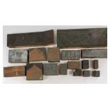 Antique Metal Printing Blocks Buildings+ (17)