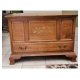 Painted Floral Lift-Lid Blanket Chest