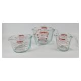 Pyrex Glass Measuring Cups (3)