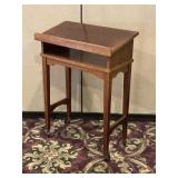 Walnut Dictionary Stand On Casters