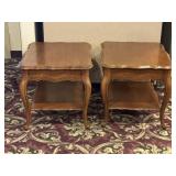 French Provincial Fruitwood Side Tables