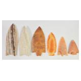 Brazilian Agate, Coral Native American Arrowheads