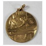 1925 Brunswick Billiards Gold-Tone Pendant