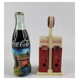 Coca-Cola Salt & Pepper Shaker & Painted Bottle