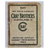 1910 Cray Brothers Net Price Catalog- Cleveland OH