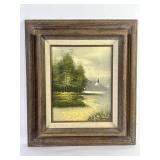 ï¿½Wetlands w/ Heronsï¿½ Oil Painting Signed Granger