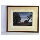 ï¿½Waitingï¿½ Watercolor Painting Signed Edward Moore