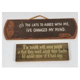 Funny Quotes Wood Wall Plaques